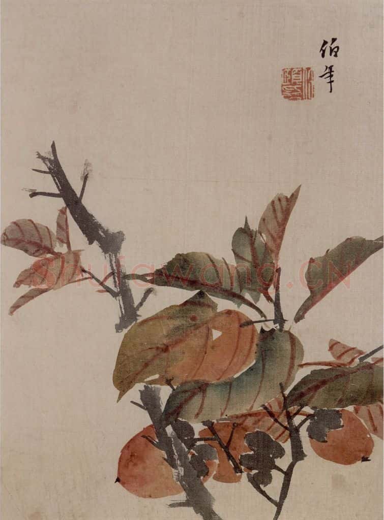 清 任伯年《花果册八开》书画作品
