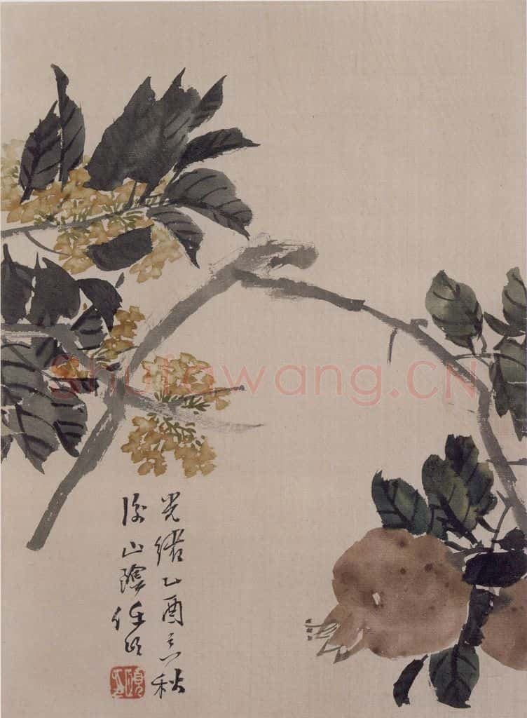 清 任伯年《花果册八开》书画作品