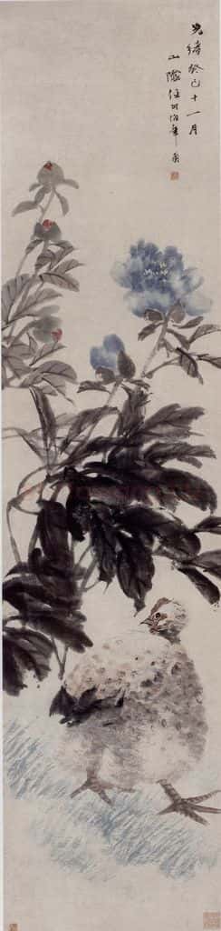 1893年 任伯年《富贵大吉》书画作品