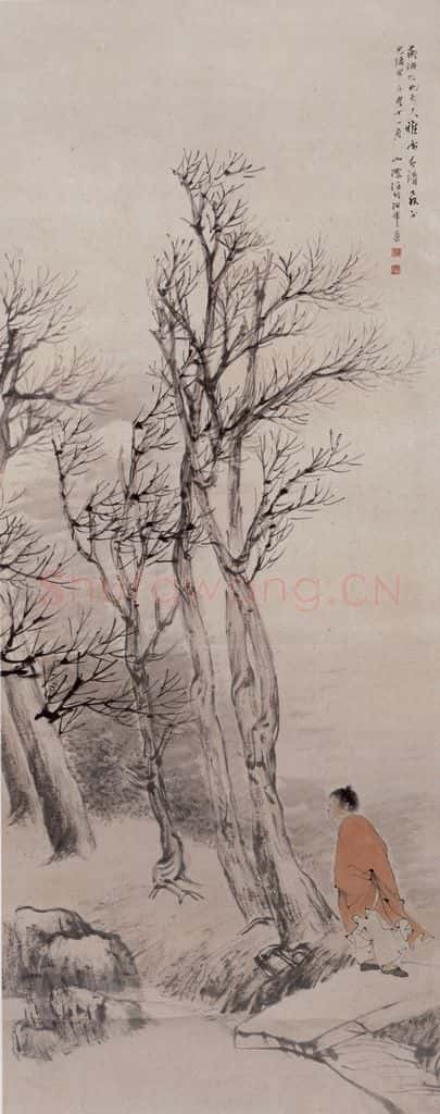 1894年 任伯年《秋声赋图》书画作品