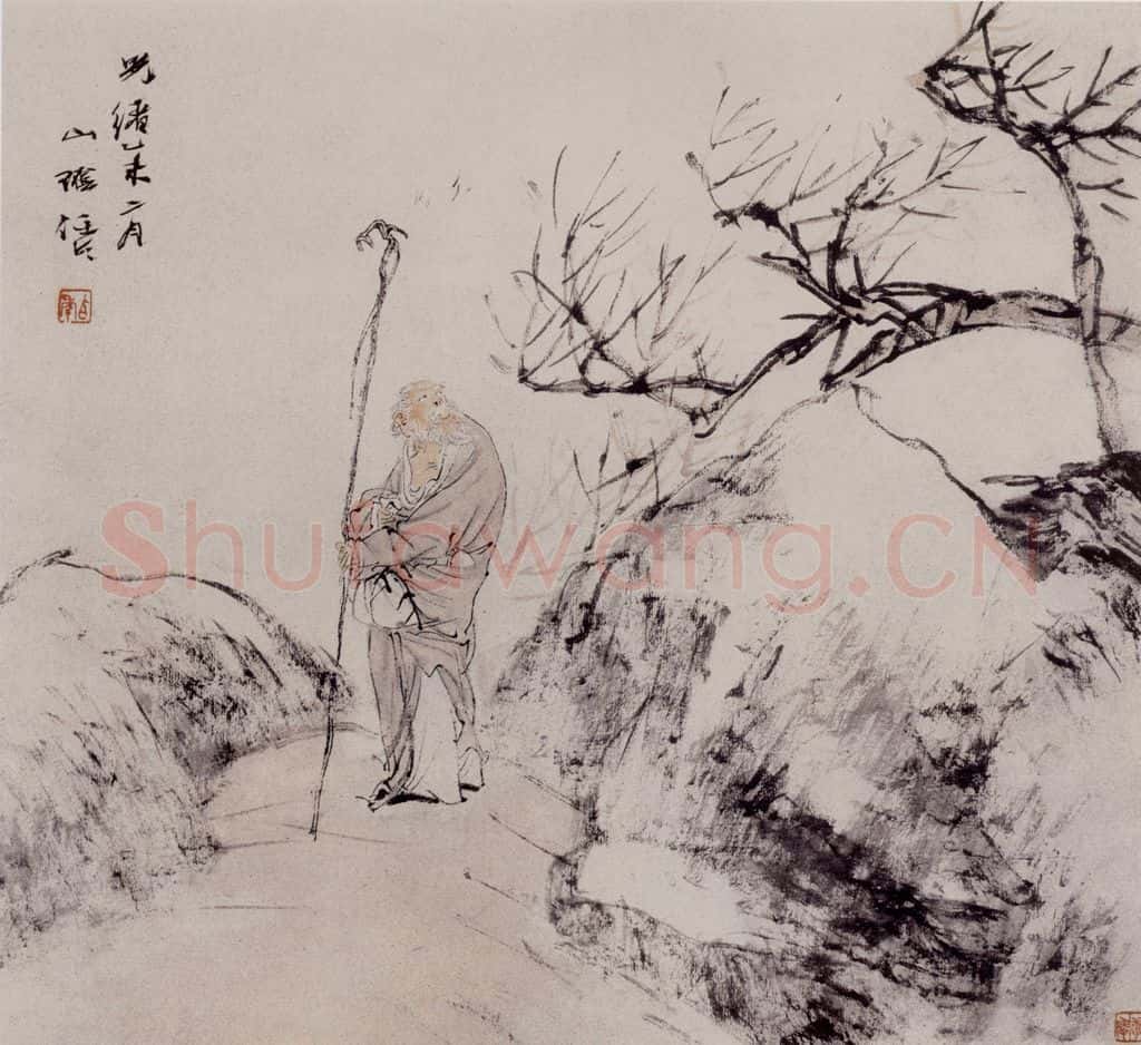 1895年 任伯年《人物册三开》书画作品
