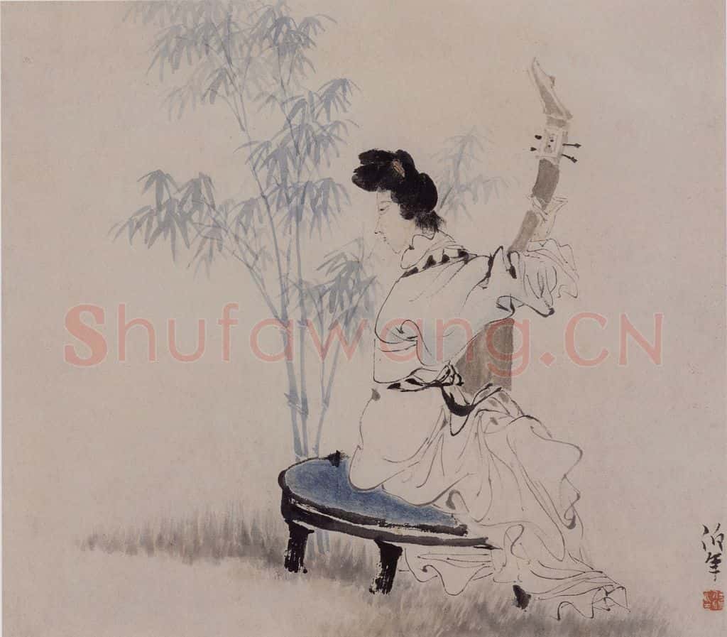 清 任伯年《人物仕女册八开》书画作品