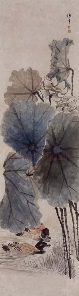 1890年 任伯年《花鸟四条屏》书画作品