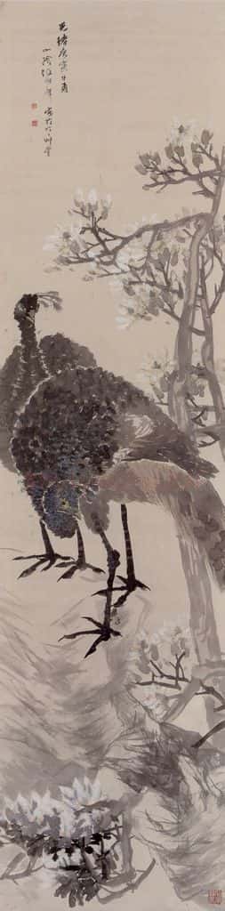 1890年 任伯年《花鸟四条屏》书画作品