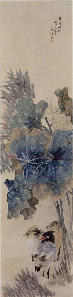1890年 任伯年《花鸟七条屏》书画作品