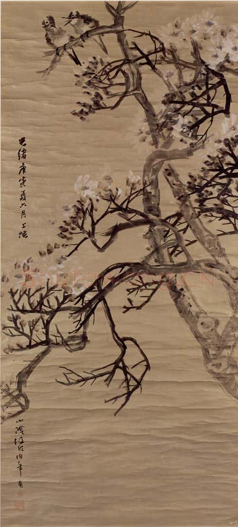 1890年 任伯年《花鸟四条屏》书画作品