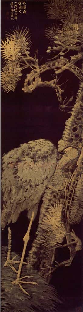 1890年 任伯年《金笔花鸟六条屏》书画作品