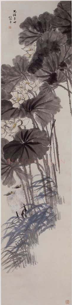 1891年 任伯年《花鸟四条屏》书画作品
