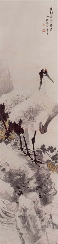 1891年 任伯年《花鸟四条屏》书画作品