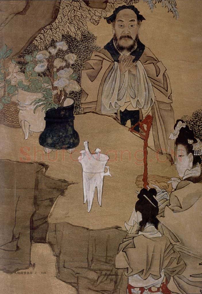 1891年 任伯年《人物故事条屏》书画作品