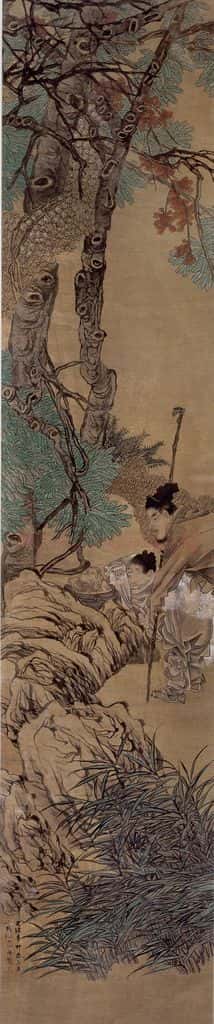 1891年 任伯年《人物故事条屏》书画作品