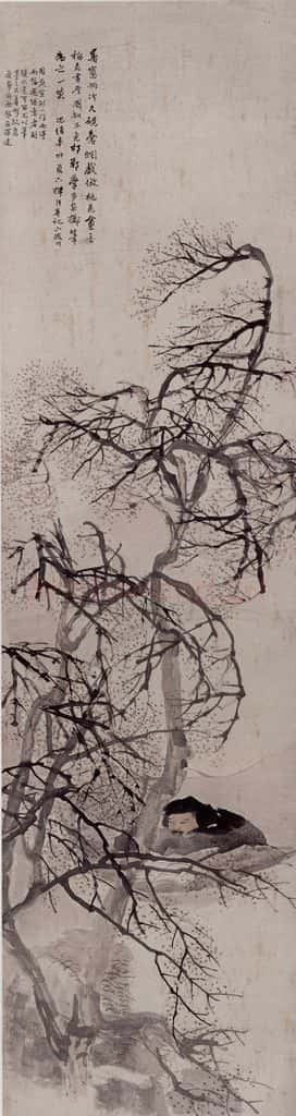 1891年 任伯年《梅花庵》书画作品