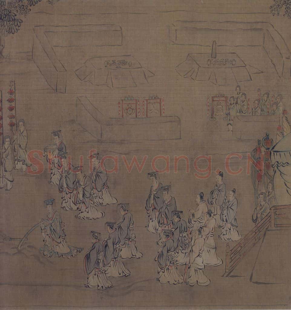 宋 马和之 诗经周颂十篇图 书画作品
