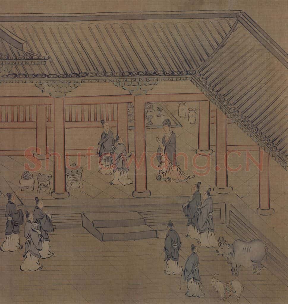 宋 马和之 诗经周颂十篇图 书画作品