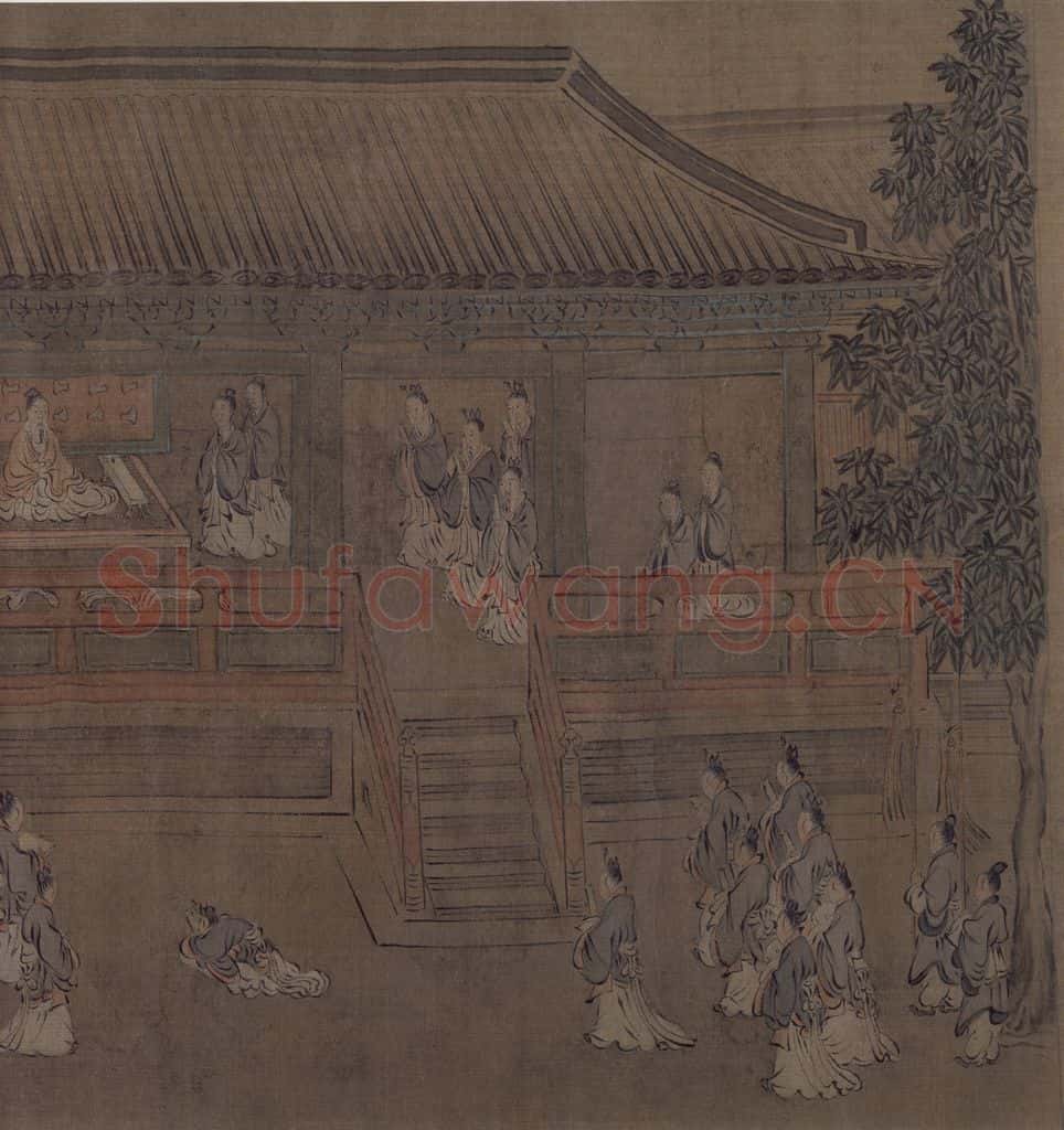 宋 马和之 诗经周颂十篇图 书画作品