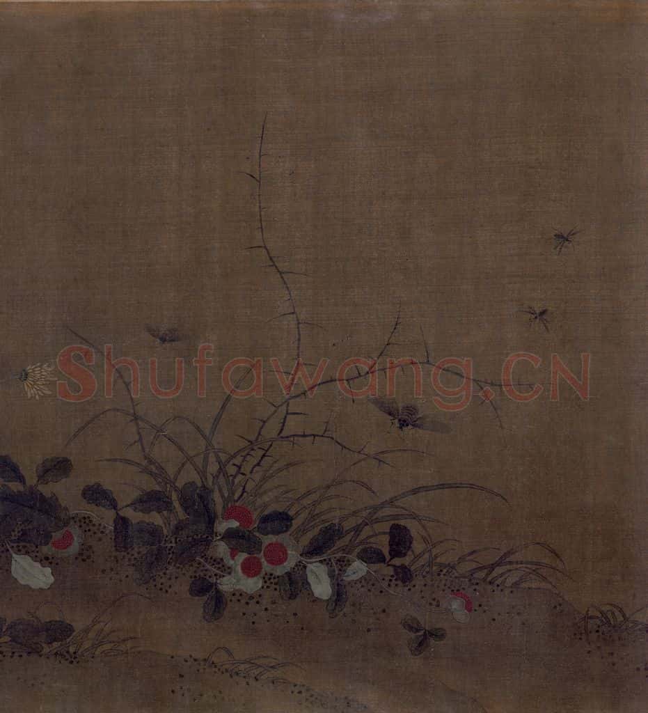 宋 艳艳女史 花卉草虫图 书画作品