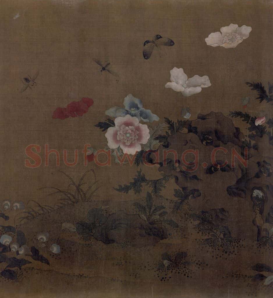 宋 艳艳女史 花卉草虫图 书画作品
