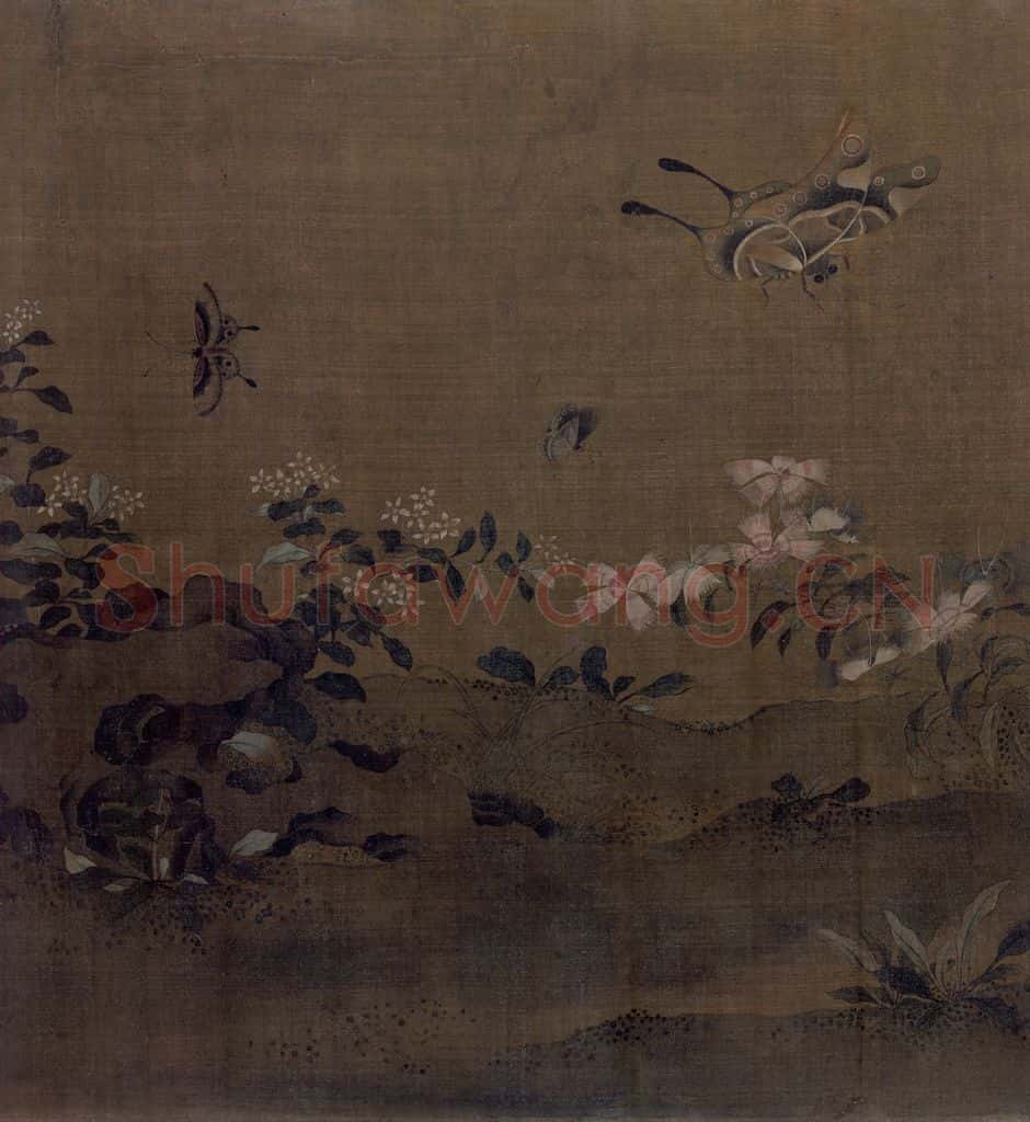 宋 艳艳女史 花卉草虫图 书画作品