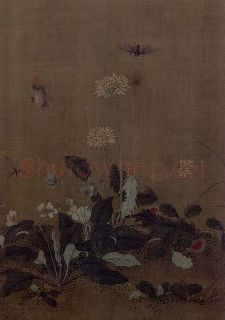 宋 艳艳女史 花卉草虫图 书画作品