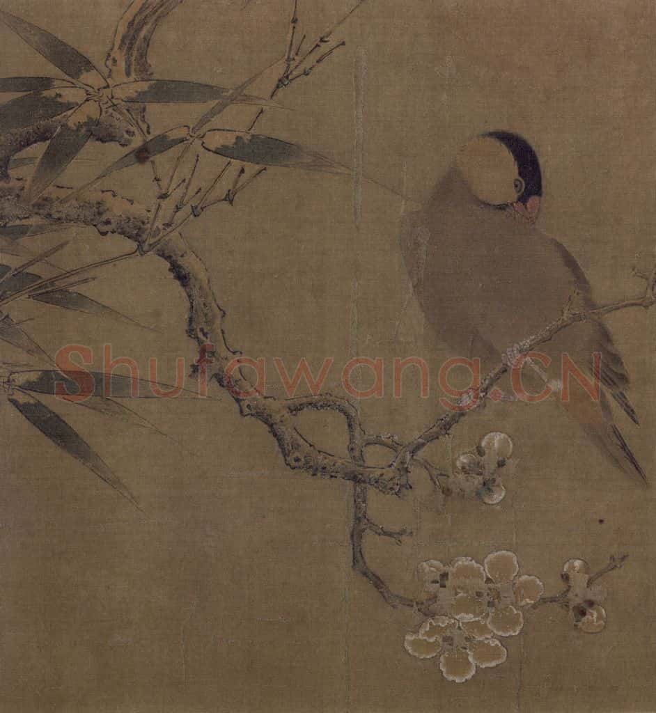 宋 林椿 梅竹寒禽图 书画作品