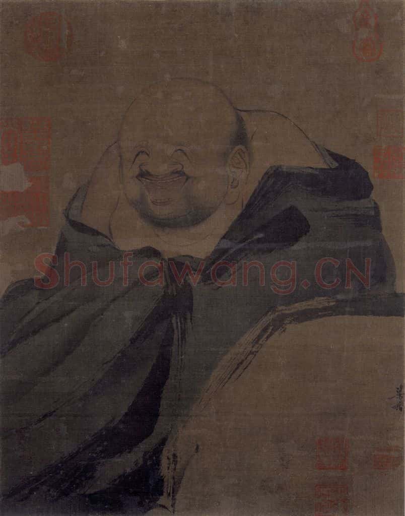 宋 佚名《布袋和尚像》书画作品