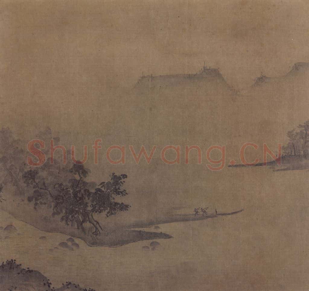 宋 朴菴《烟江欲雨图》书画作品