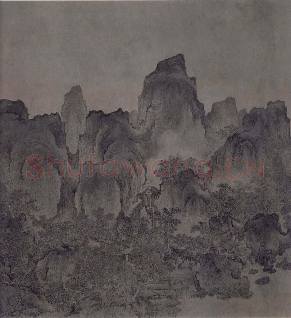 宋 佚名《溪山图》书画作品