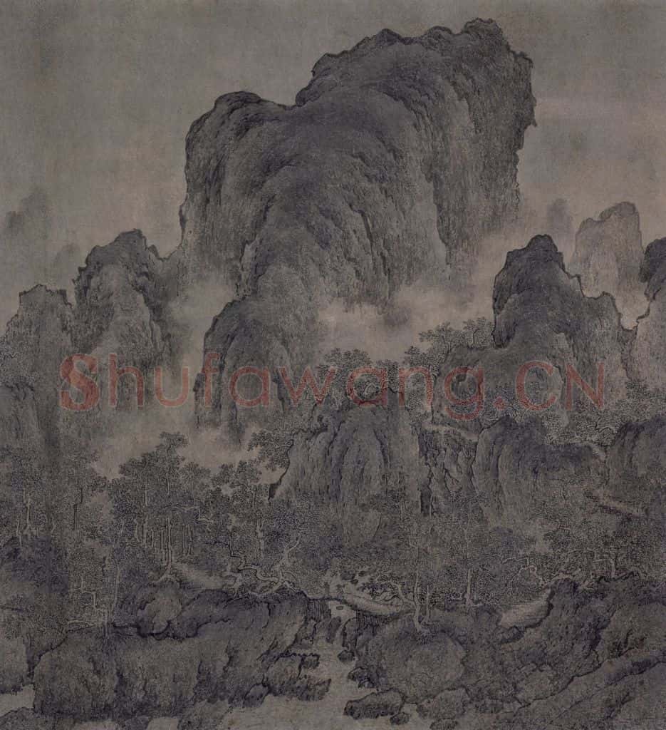宋 佚名《溪山图》书画作品