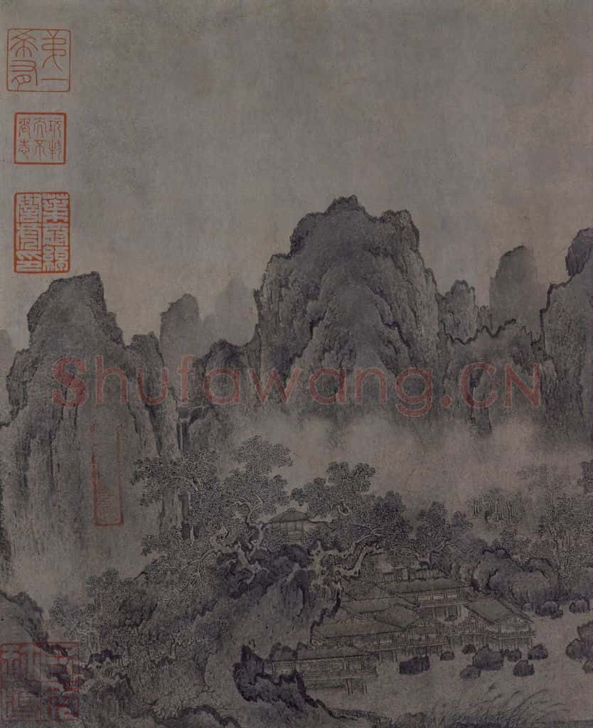 宋 佚名《溪山图》书画作品