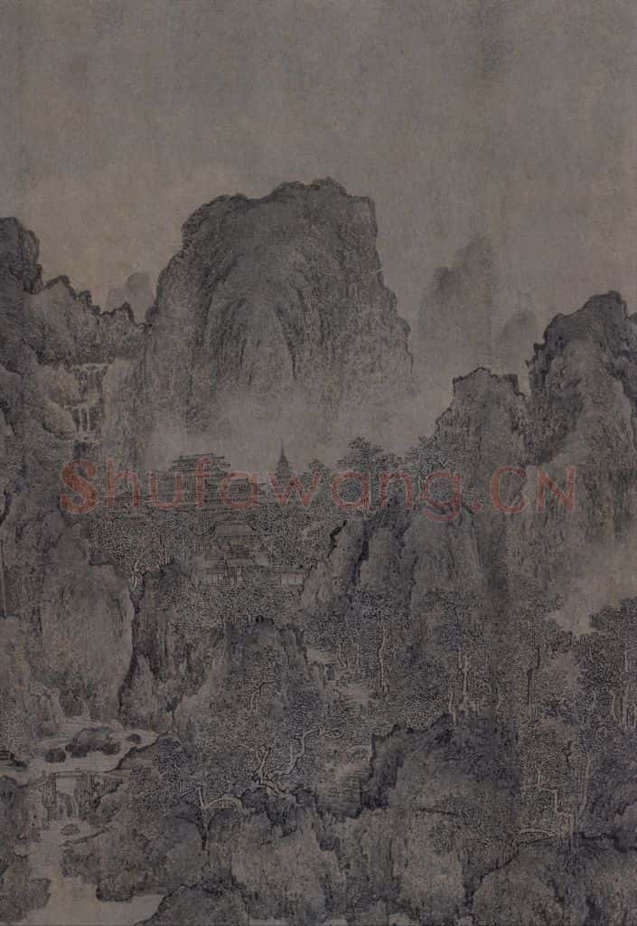 宋 佚名《溪山图》书画作品