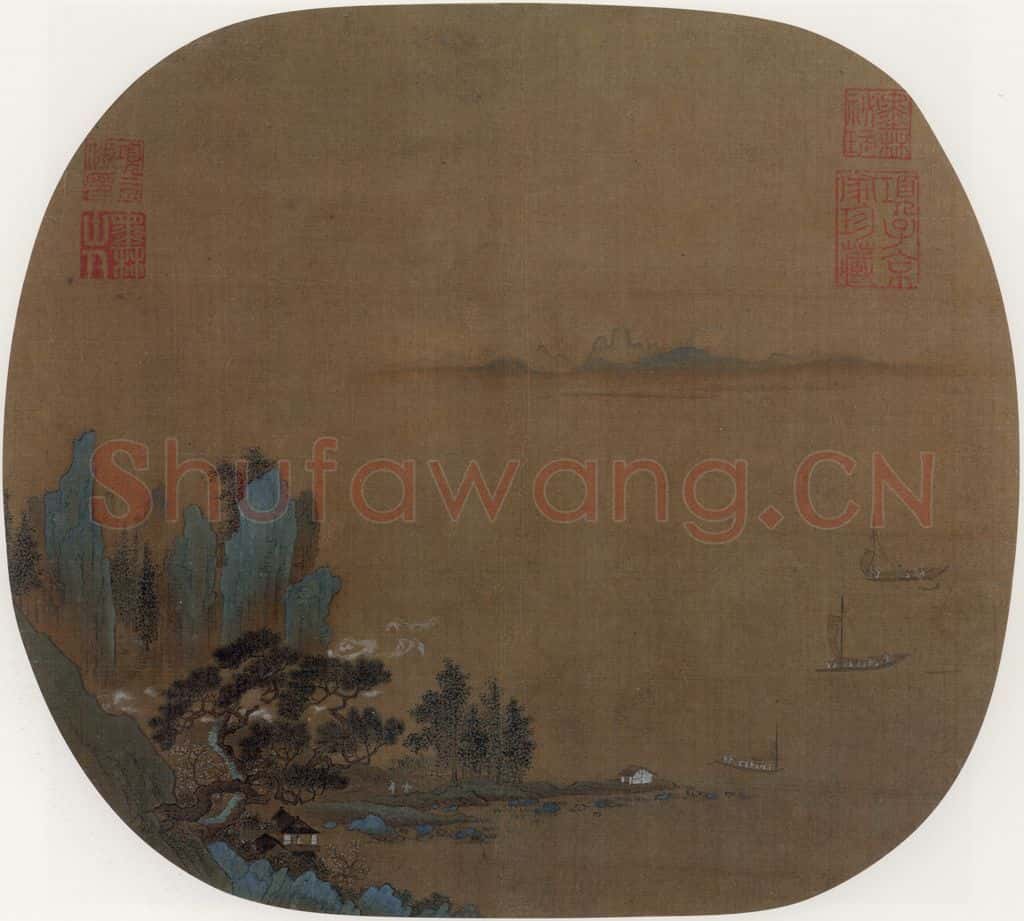 宋 佚名《澄江碧岫图》书画作品