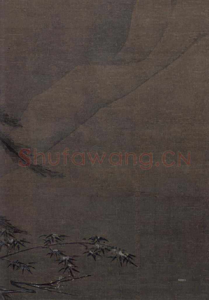 宋 佚名《雪屐观梅图》书画作品