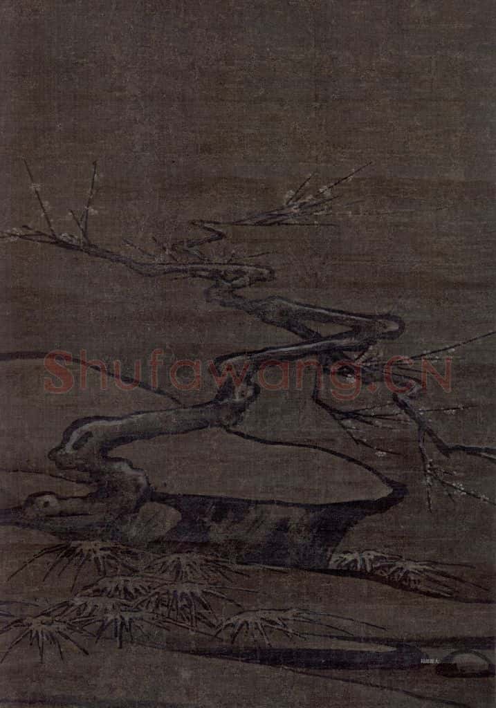 宋 佚名《雪屐观梅图》书画作品