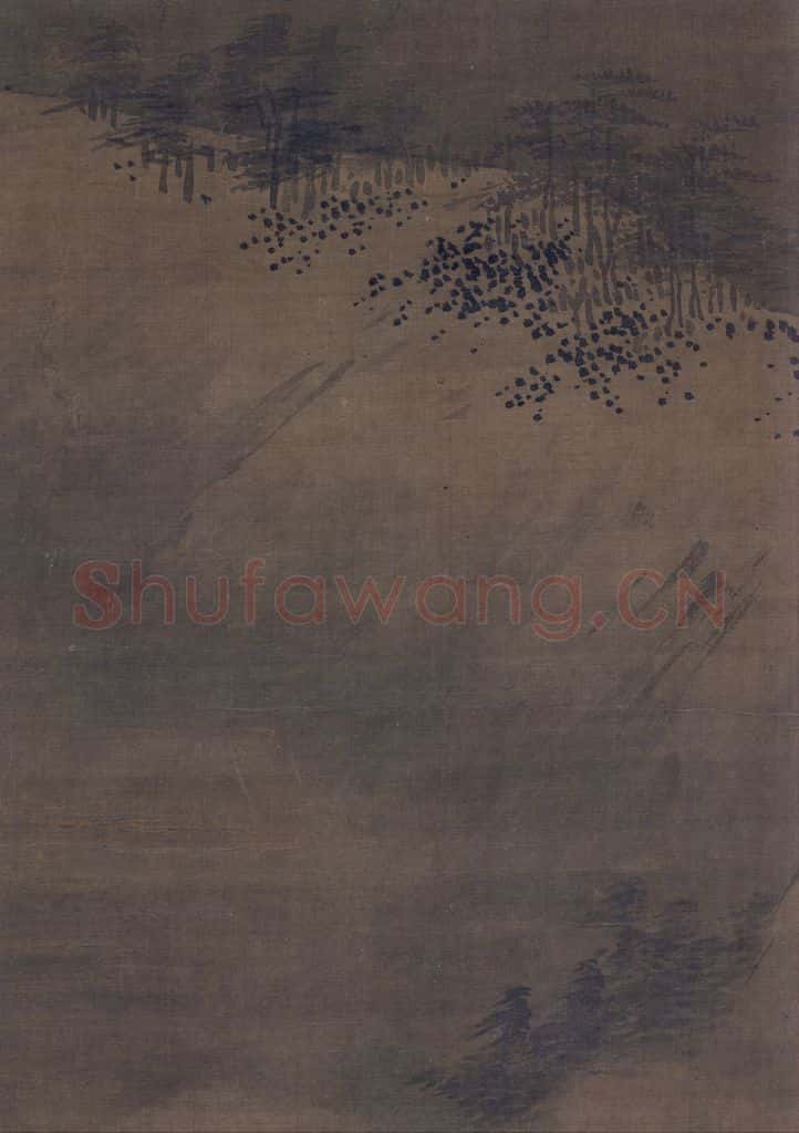 宋 佚名《雪峰寒艇图》书画作品