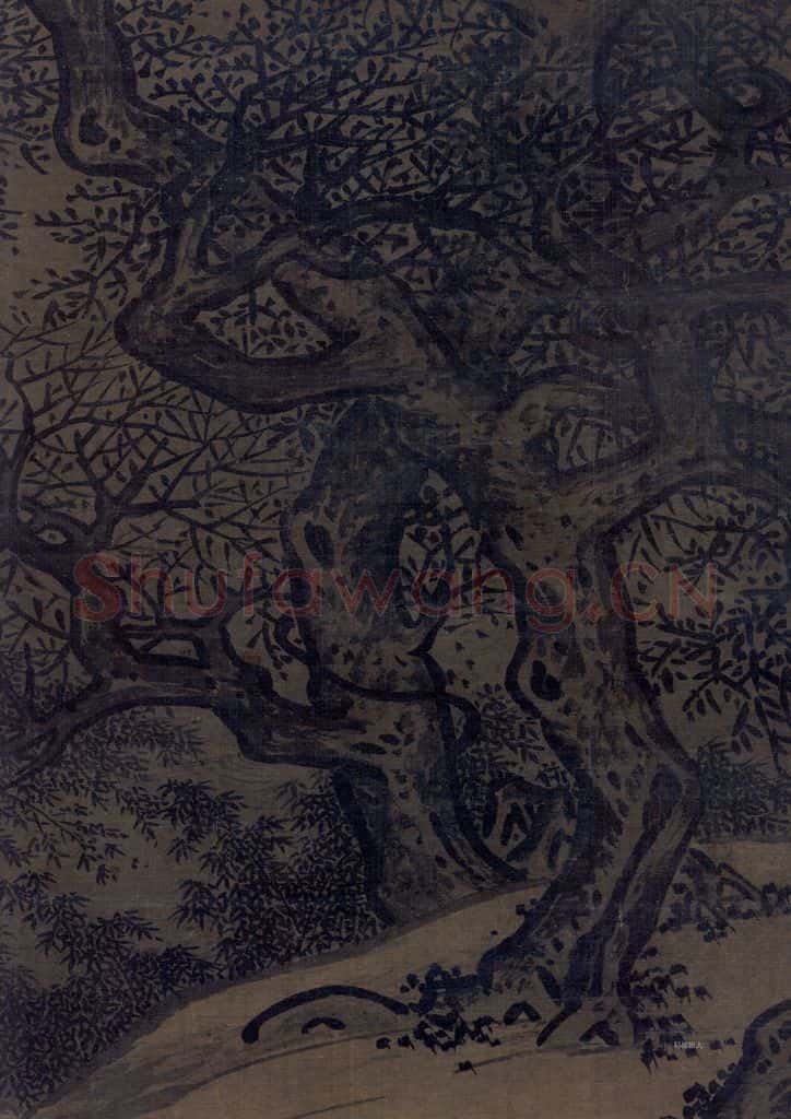宋 佚名《雪峰寒艇图》书画作品