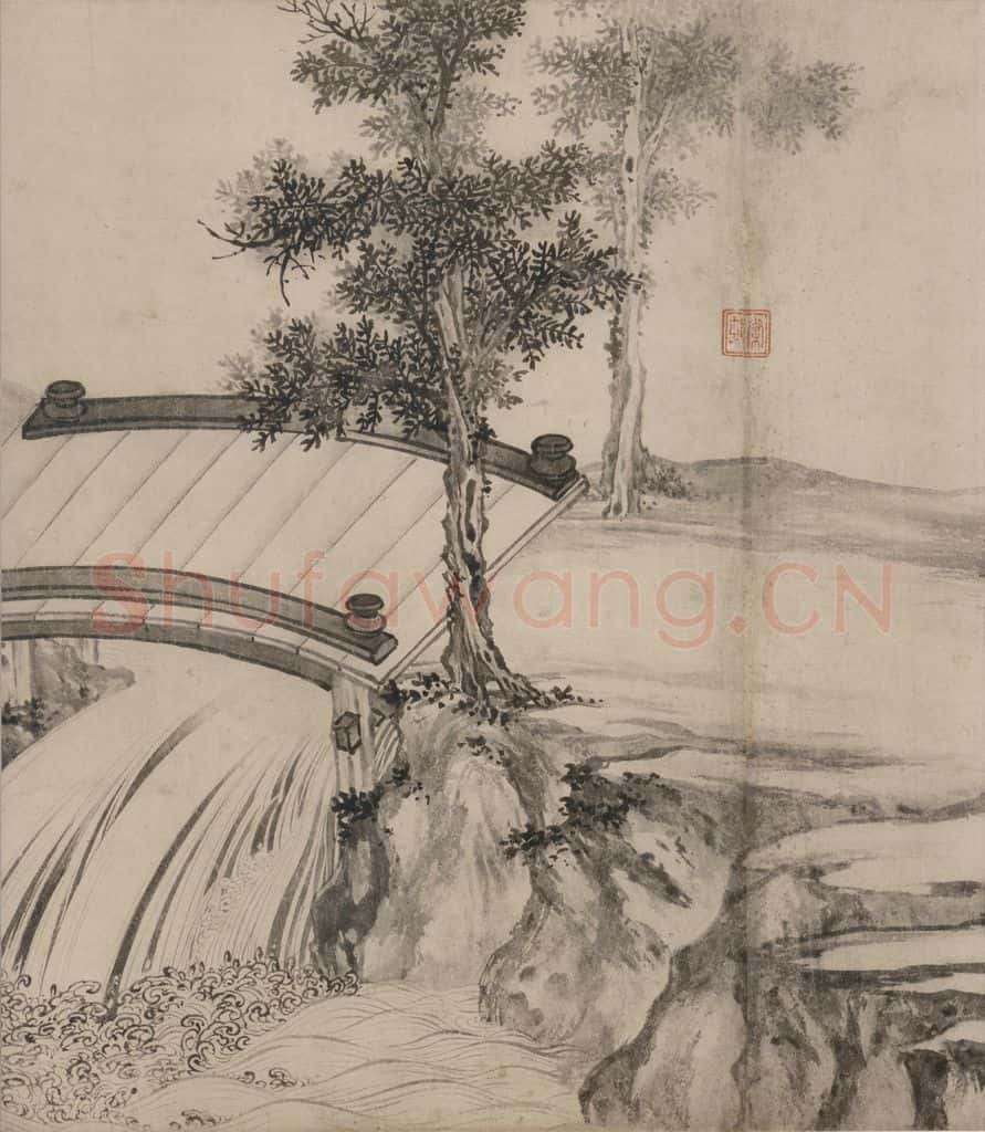 宋 张激《白莲社图》书画作品