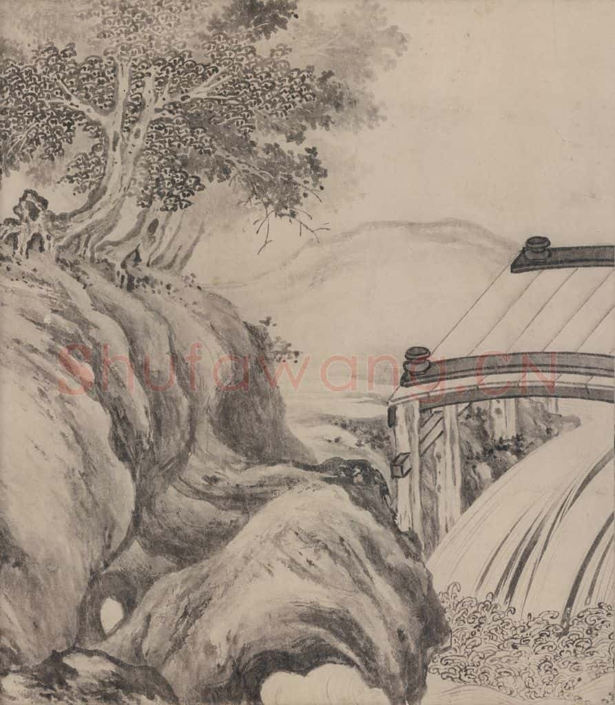 宋 张激《白莲社图》书画作品