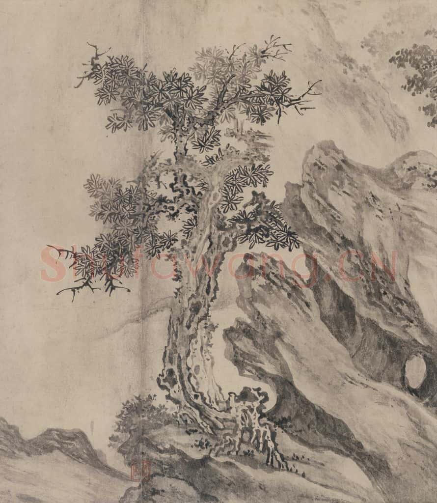 宋 张激《白莲社图》书画作品