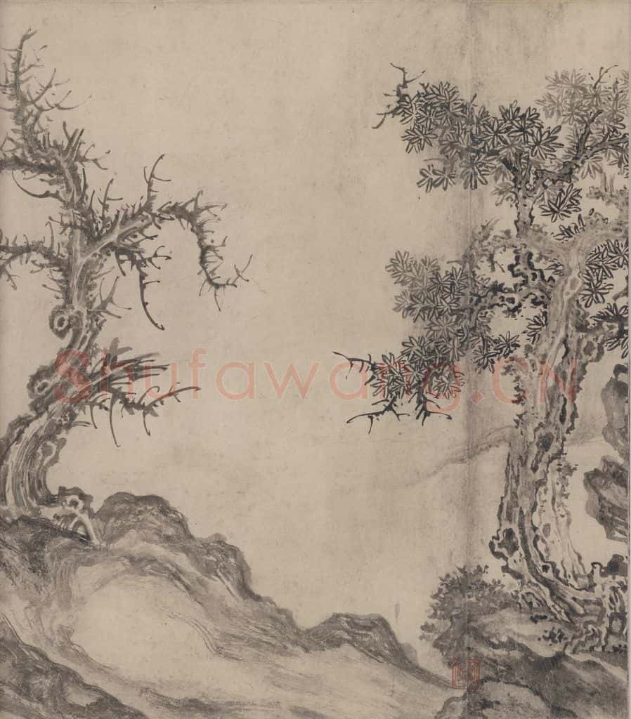 宋 张激《白莲社图》书画作品