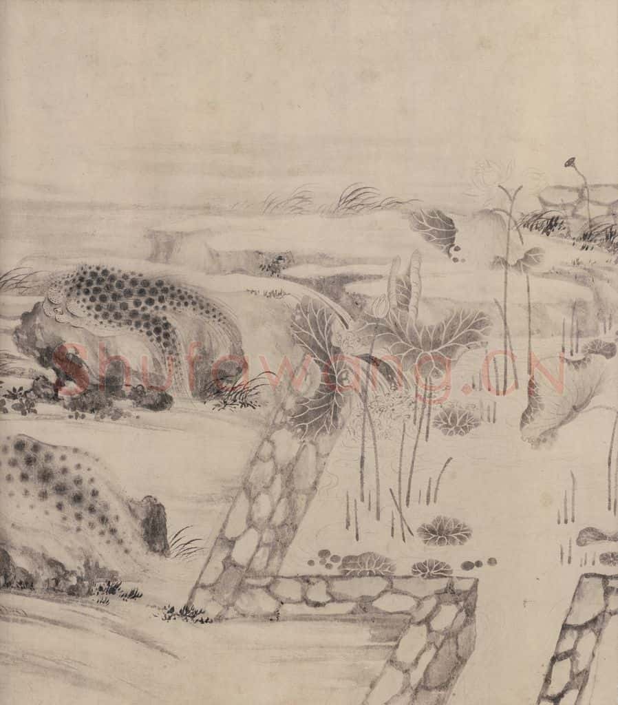 宋 张激《白莲社图》书画作品