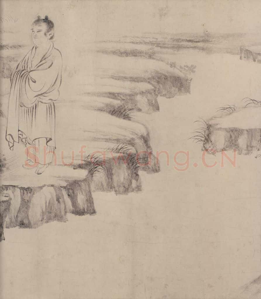 宋 张激《白莲社图》书画作品