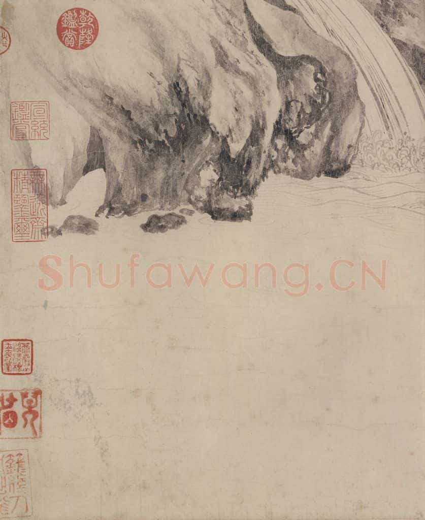 宋 张激《白莲社图》书画作品