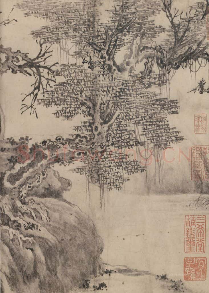 宋 张激《白莲社图》书画作品