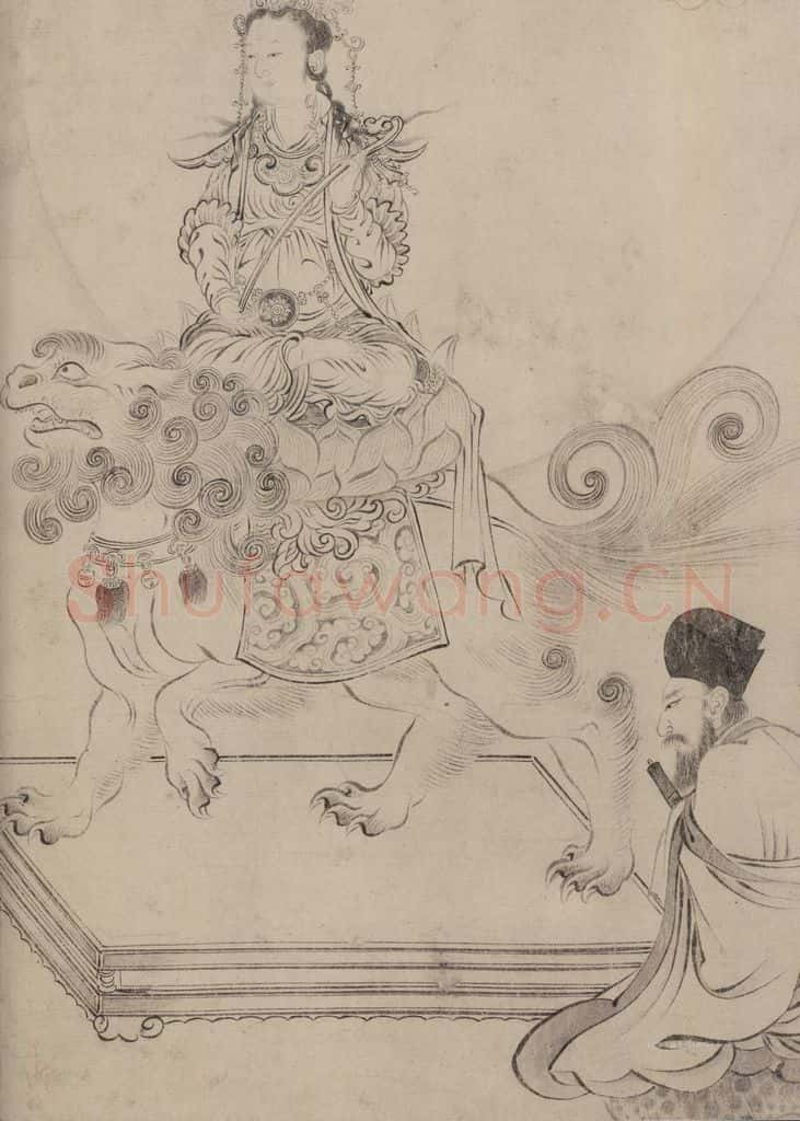宋 张激《白莲社图》书画作品