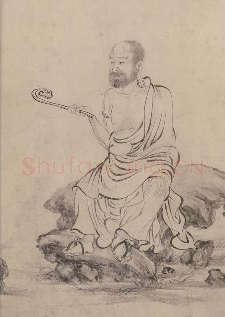 宋 张激《白莲社图》书画作品