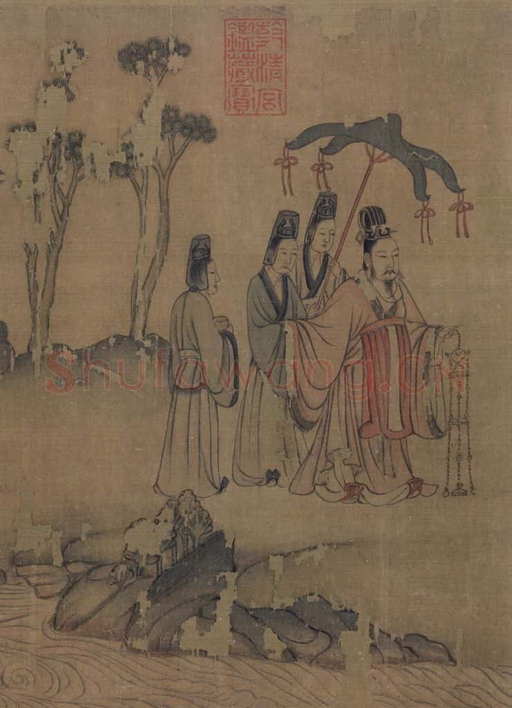 宋 佚名《摹顾恺之洛神赋图》书画作品