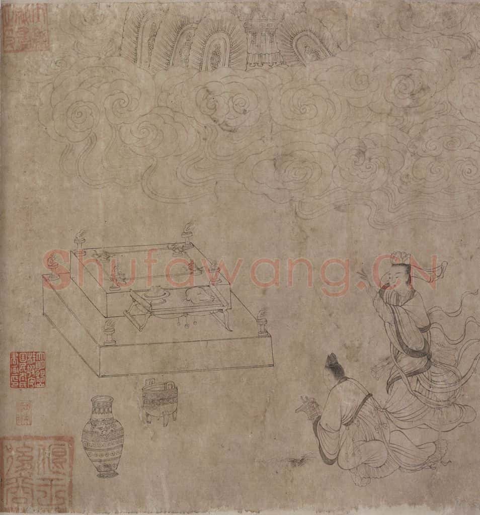 宋 佚名《九歌图》书画作品