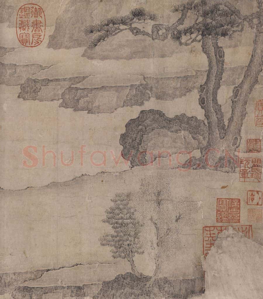 宋 佚名《商山四皓会昌九老图》书画作品