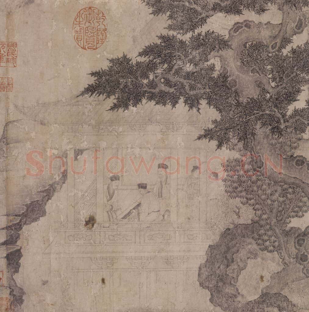 宋代 佚名《商山四皓会昌九老图》书画作品