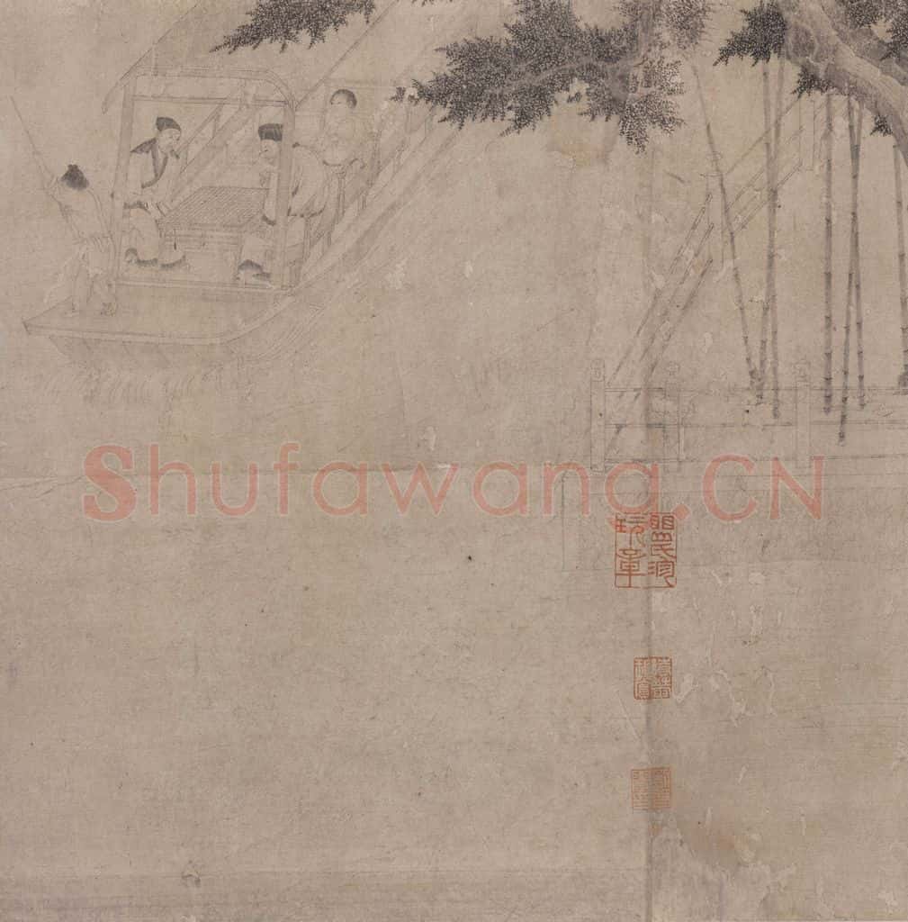 宋代 佚名《商山四皓会昌九老图》书画作品